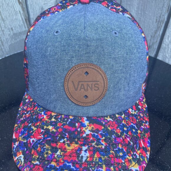Vans Floral Jean Design Baseball Hat Cap Colorful Snap Back - Picture 1 of 6
